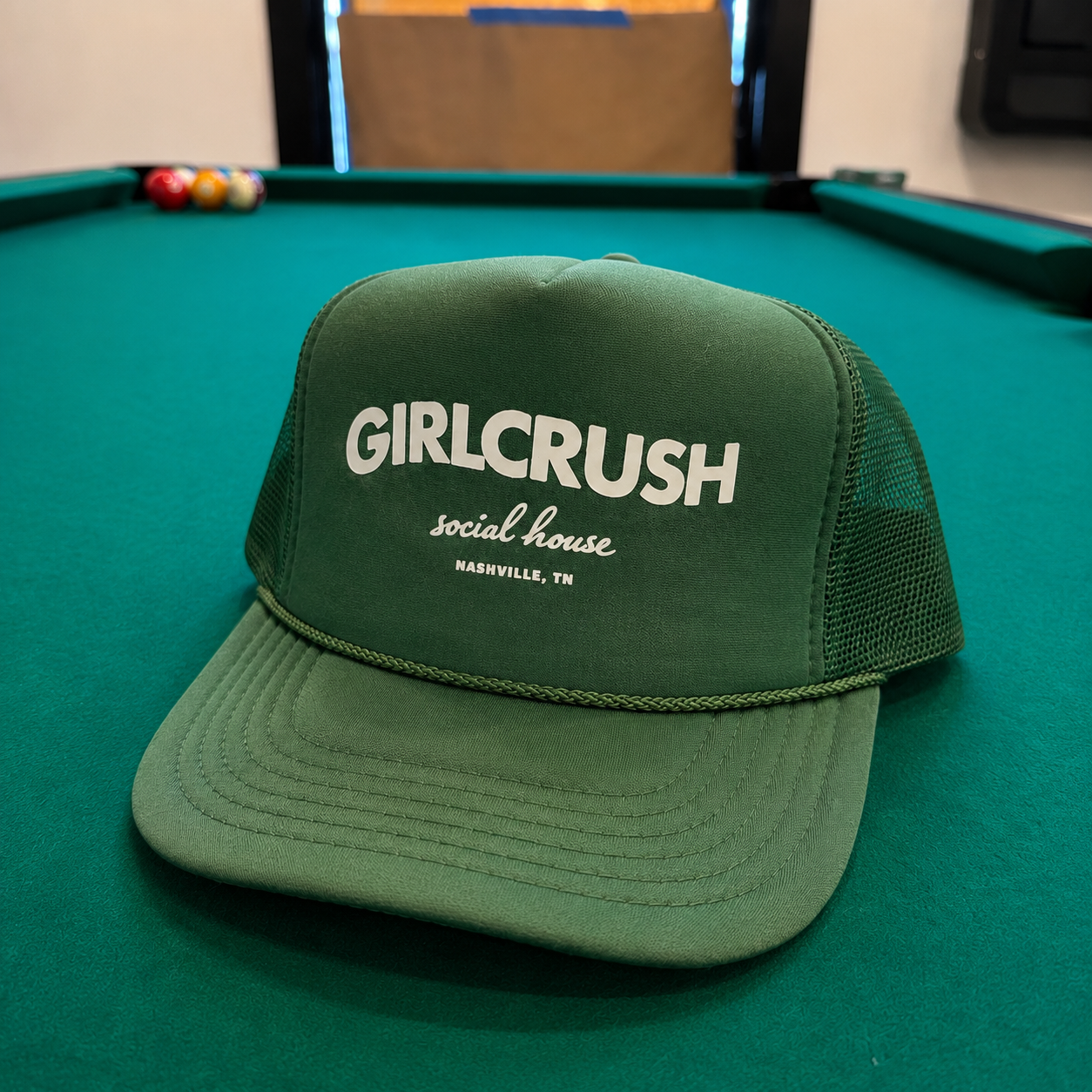 Girlcrush Logo Trucker Hat (Green)