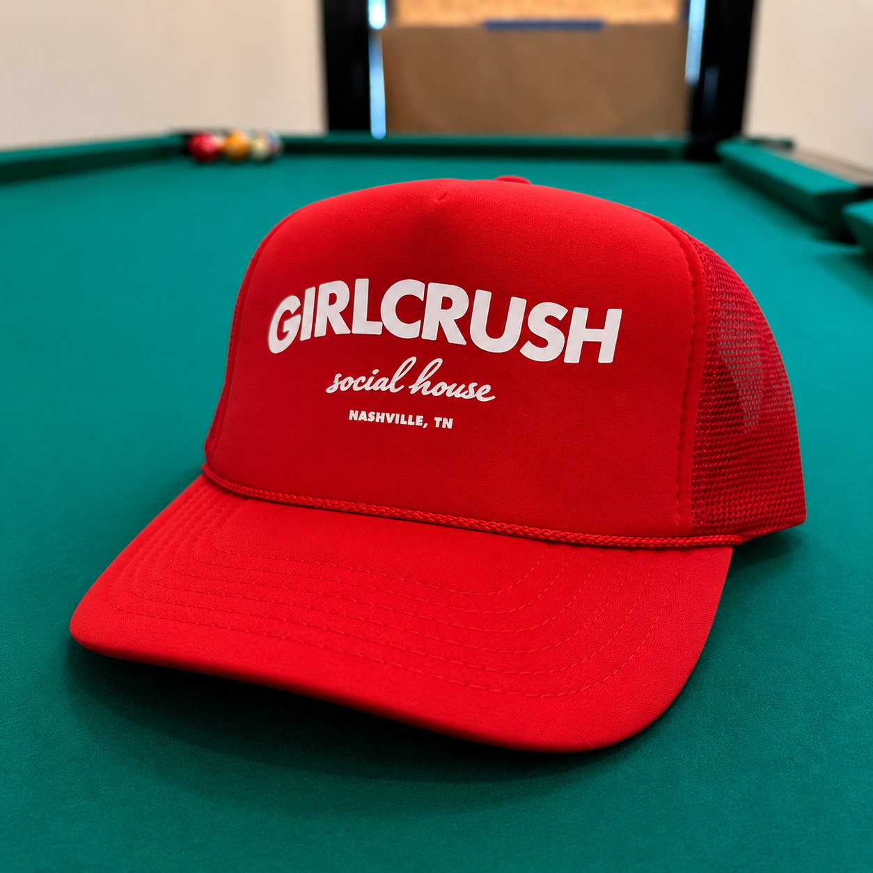 Girlcrush Logo Trucker Hat (Red)