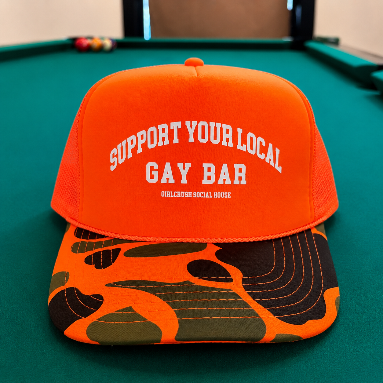 SUPPORT YOUT LOCAL GAY BAR ORANGE CAMO- FRONT - HAT.png.png