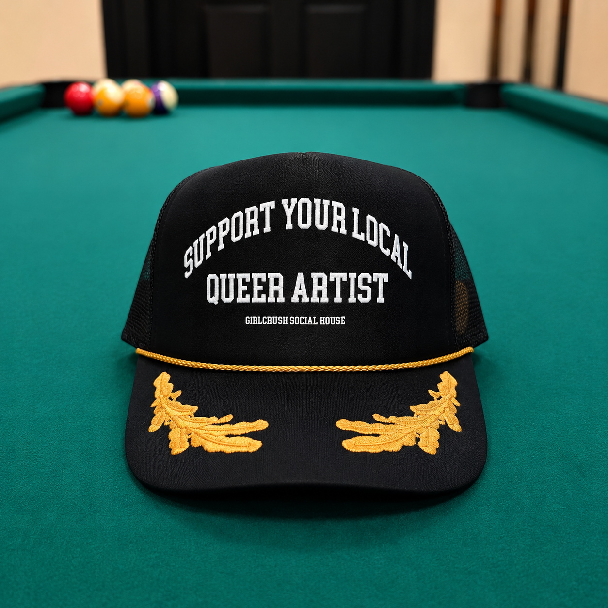 SUPPORT YOUR LOCAL QUEER ARTIST HAT - FINAL FRONT.png