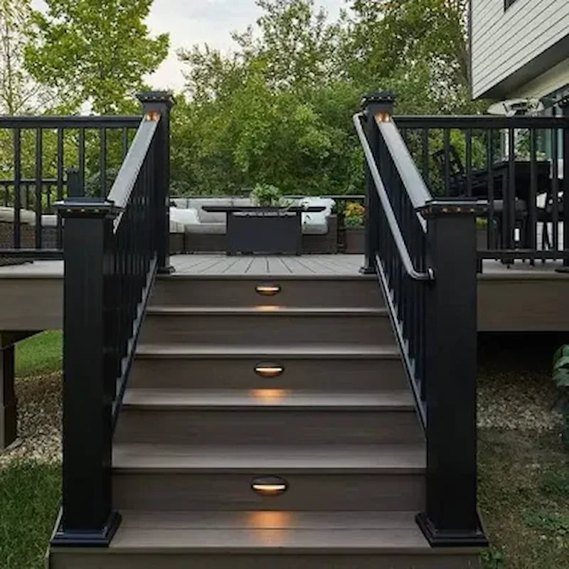 Clean composite deck boards after professional soft washing service - safe low-pressure exterior cleaning protects Trex and composite surfaces in Johnson County KS