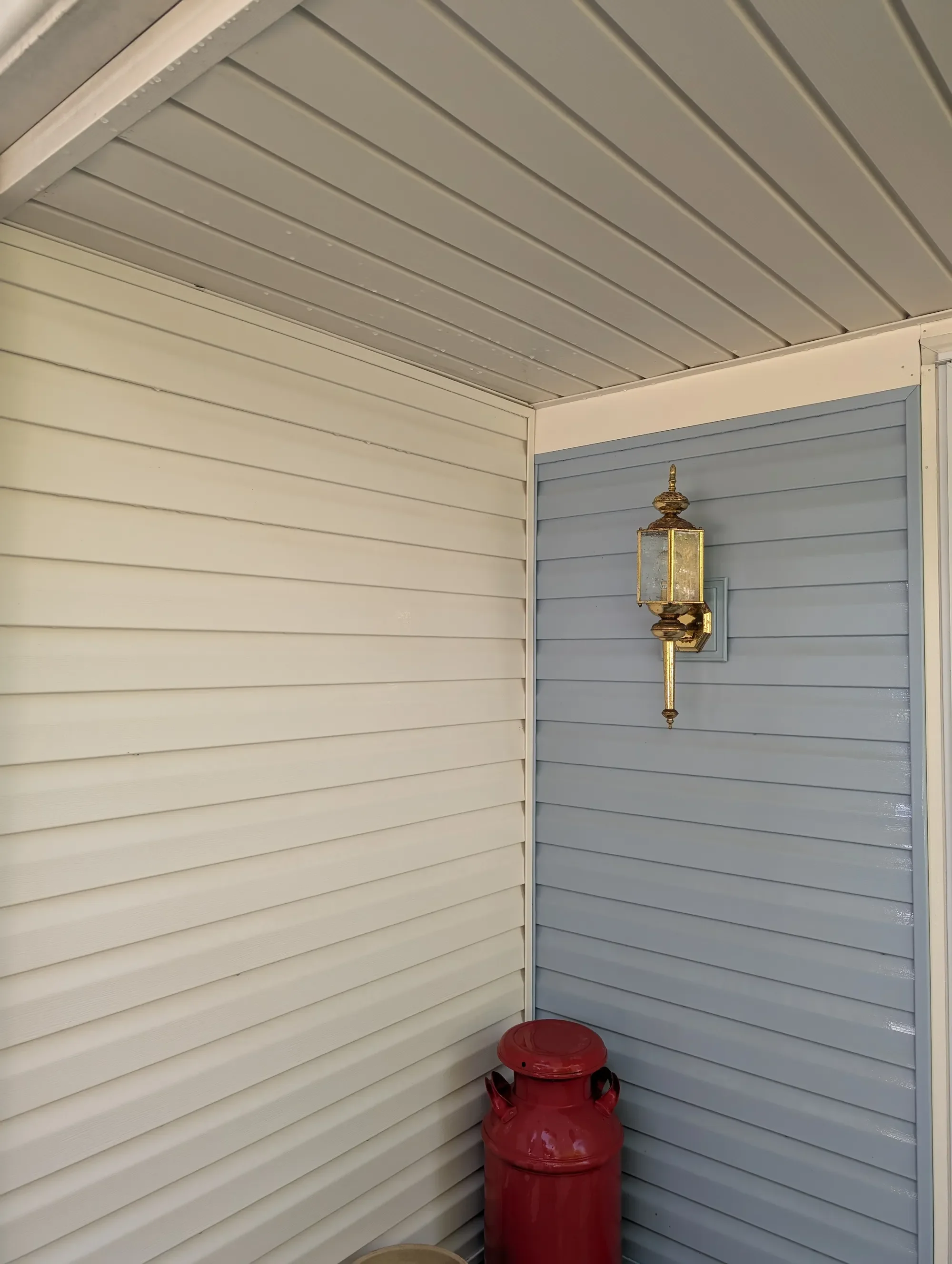 Clean front porch after soft washing by CurbSprout — Olathe, Johnson County KS