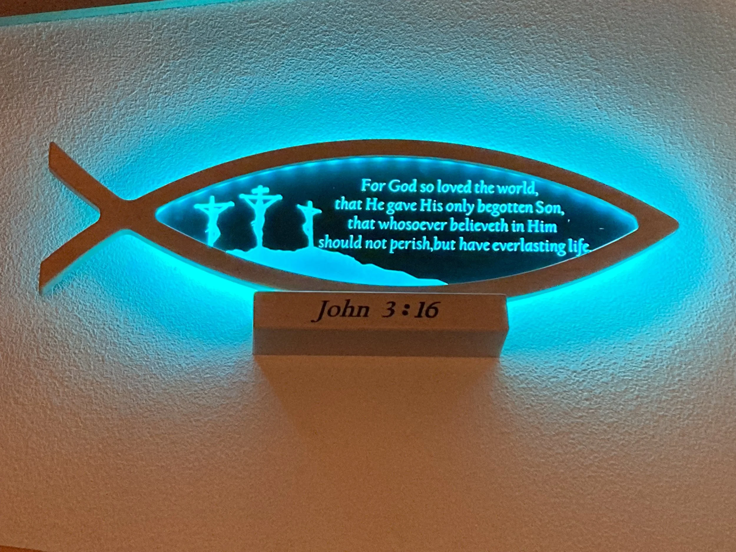 Custom Sand Carved Glass with LED lighting