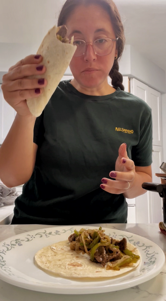 Milanesa steak fajitas