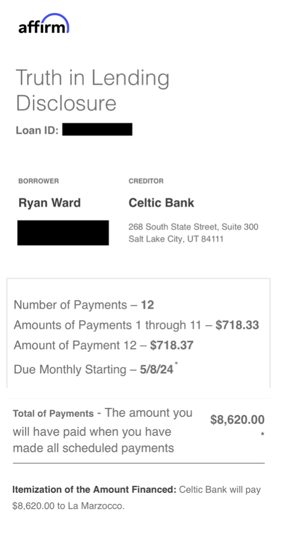 Financing in my husband's name