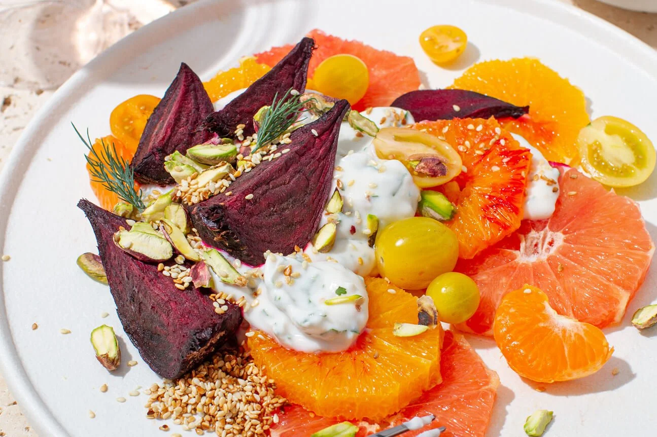 BEET  & CITRUS SALAD W/ HERBED GREEK YOGHURT