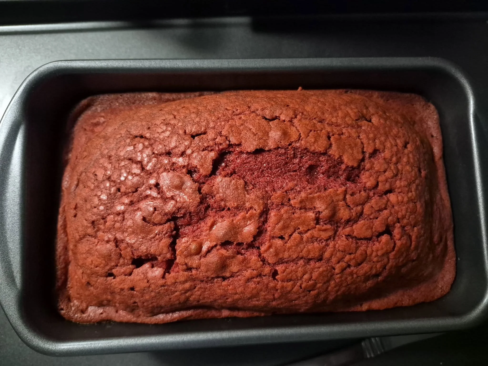 Freshly baked homemade red velvet cake from a local baker at Upstate Markets in Greenville, SC