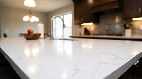 Quartz countertop marker stains removed