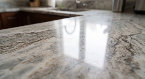 Quartzite countertop re-polished