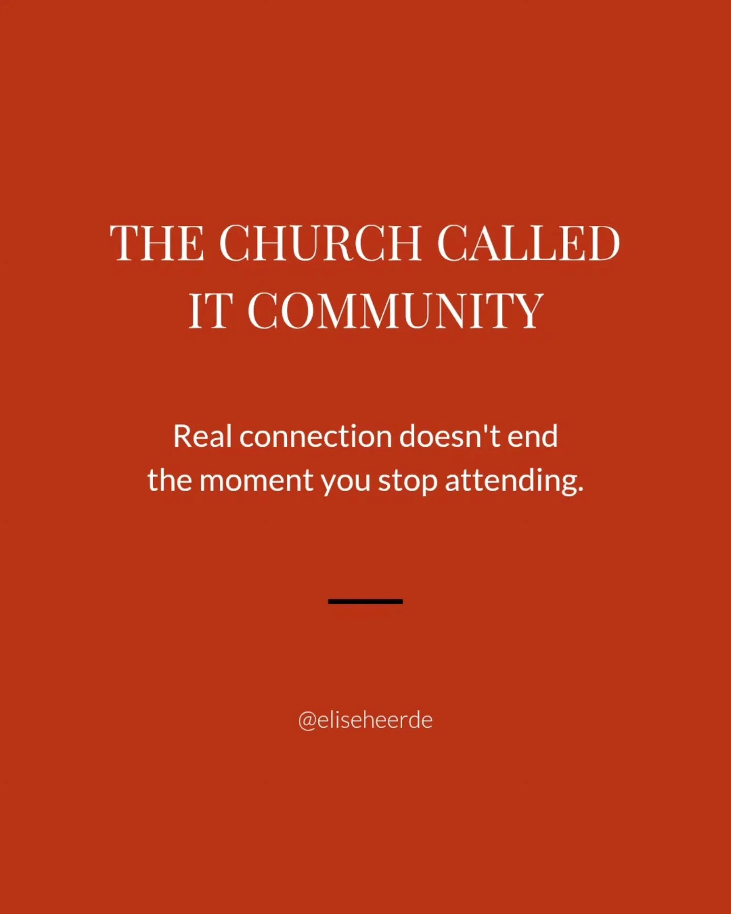 If everyone who called you family stops speaking to you the moment you stop attending, it was never community.

It was a compliance structure with friendship as the incentive.

❗️Real connection survives disagreement, distance, and diverging beliefs.