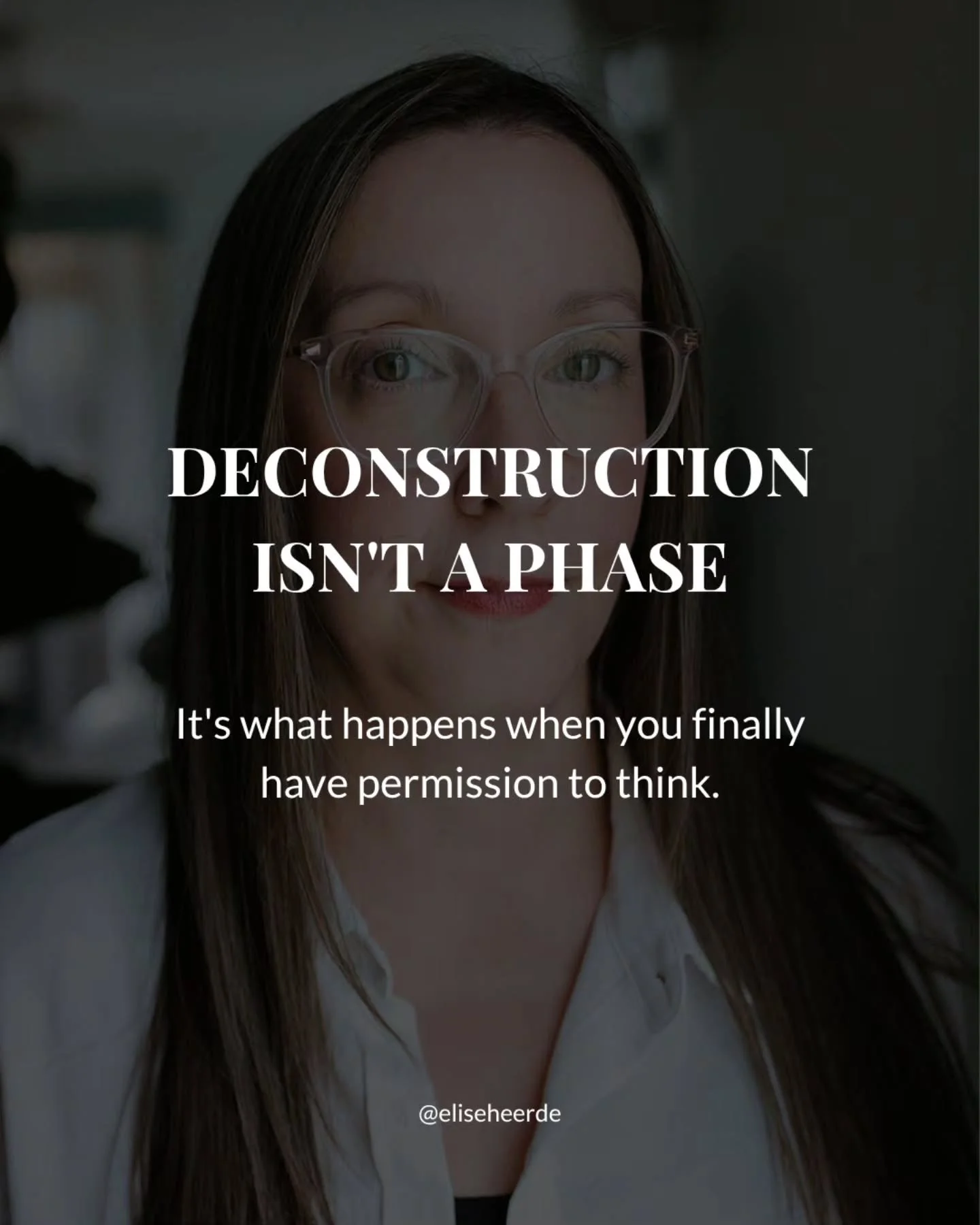 They call deconstruction a phase because they need you to come back. If it's just a stage, just a little rebellion, just some doubt you'll work through, then the system stays intact. You'll realise you were wrong, you'll repent, you'll return.

🌱 Bu