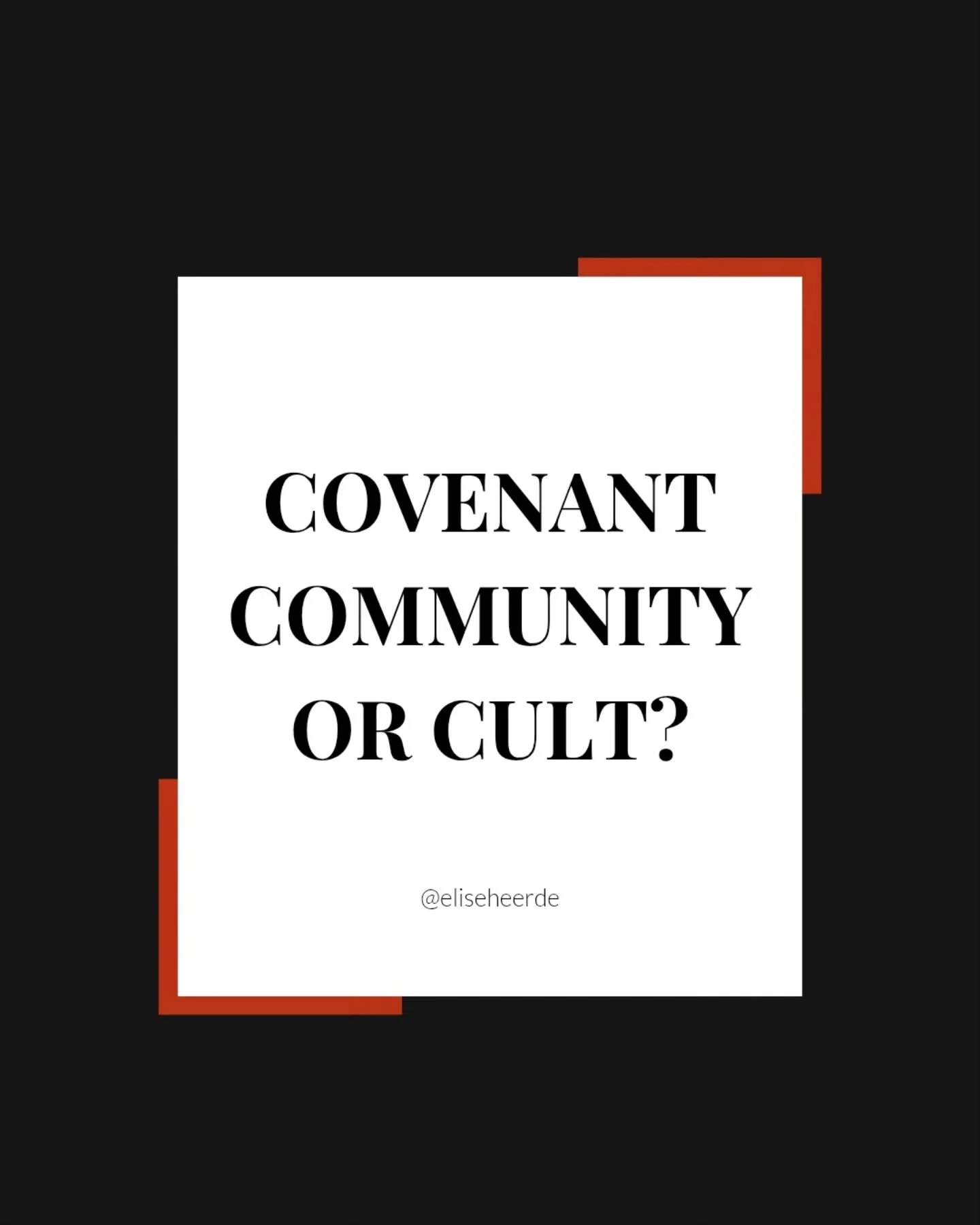 Covenant language is one of the most sophisticated tools in the high-control church toolkit because it doesn't just create social obligation. It creates theological obligation. And theological obligation is much harder to walk away from.

⚠️ In high-