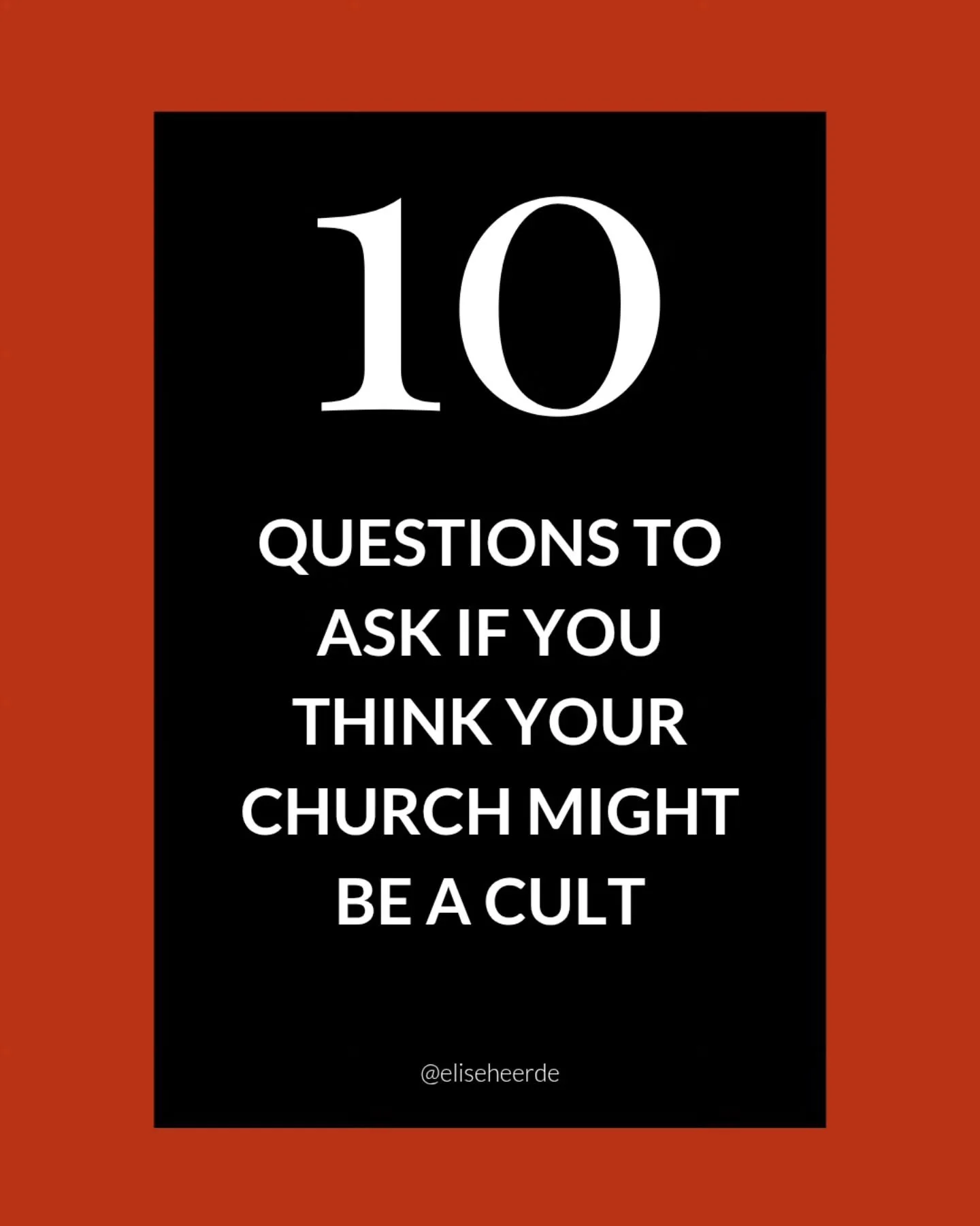 Harmful church rarely announce themself. Some of the most controlling environments look like belonging, until you know what to look for.

👉🏻 Swipe through. Sit with the questions. Your answers, even if they are uncomfortable, is information.

#reli
