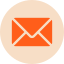 Icon of an orange envelope, representing email or messaging.
