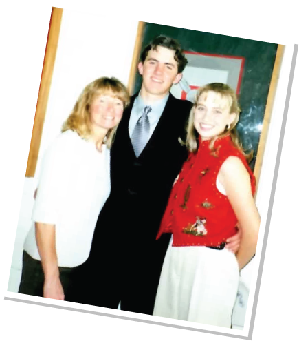 Dan with sister and mom