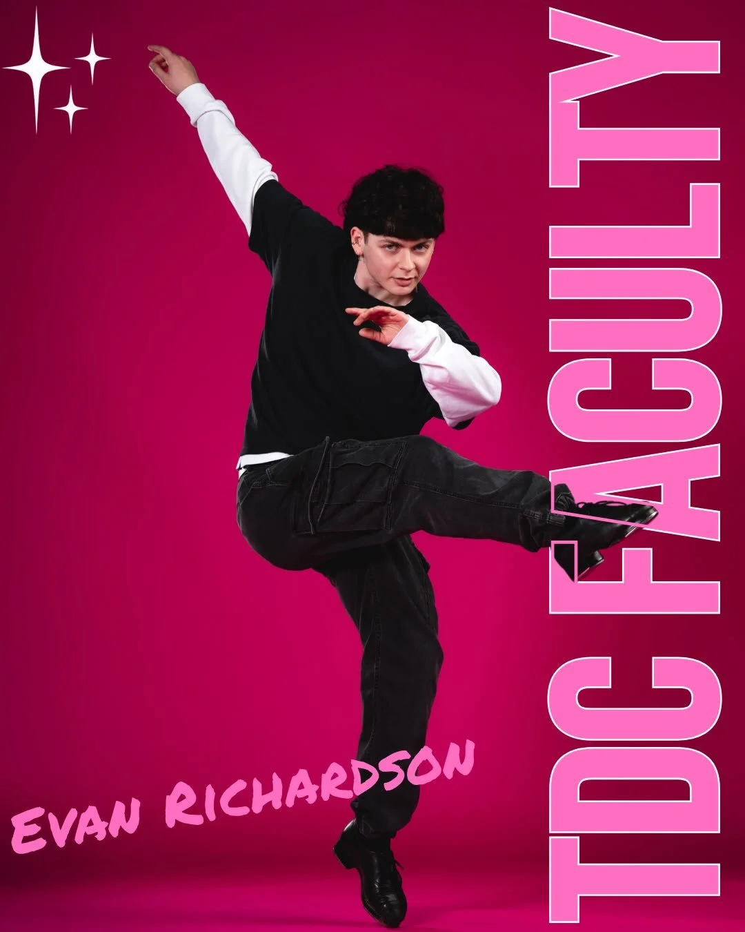 ✨FACULTY ANNOUNCEMENT✨

Meet @evan_sayshello 💫

We are so excited to have Evan teaching tap at TDC! Evan brings a wealth of knowledge, passion, and positive energy to the studio, and we are so grateful to have him helping our dancers become well-rou