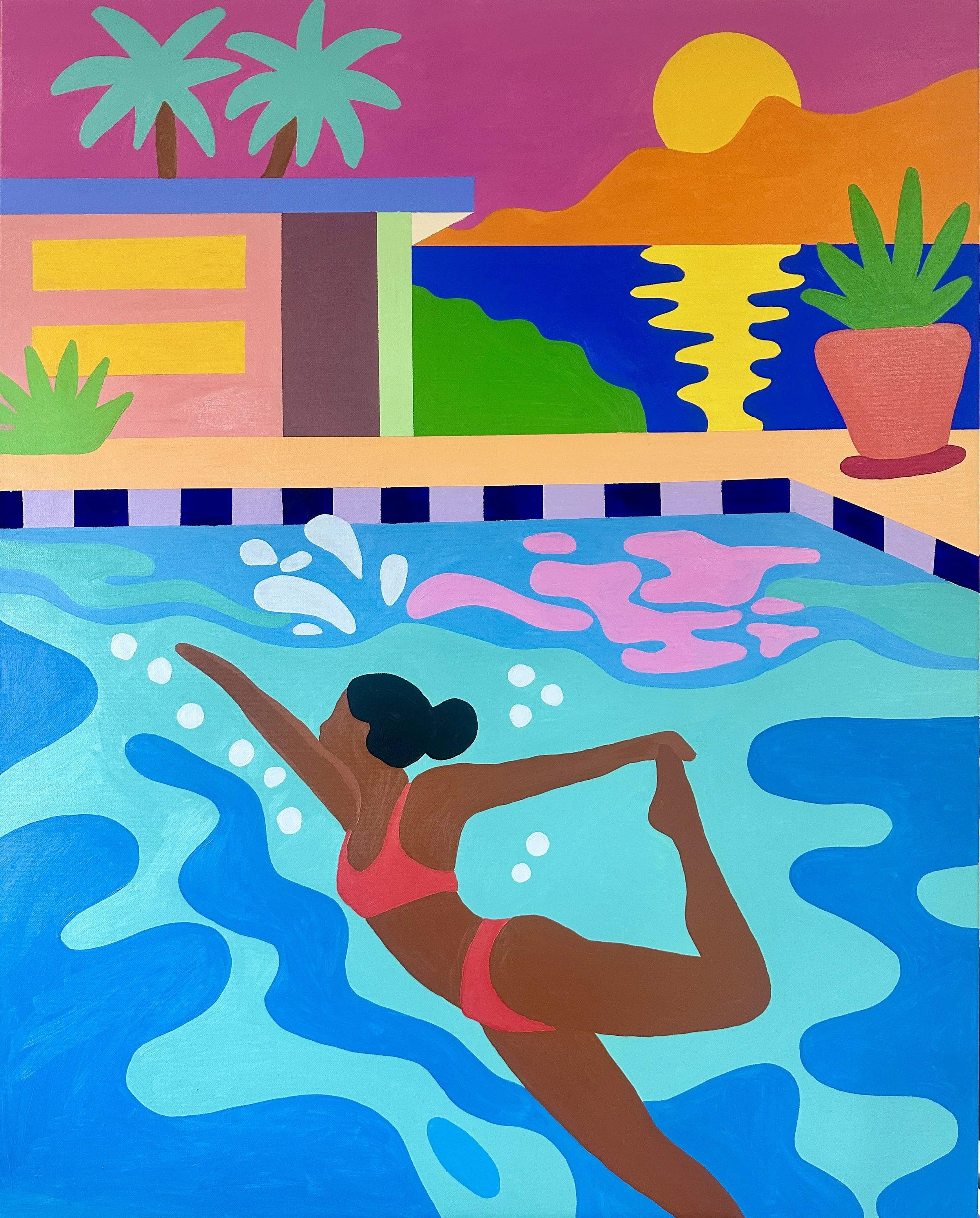 The Long Afternoon Acrylic on Canvas 81 × 107 cm
