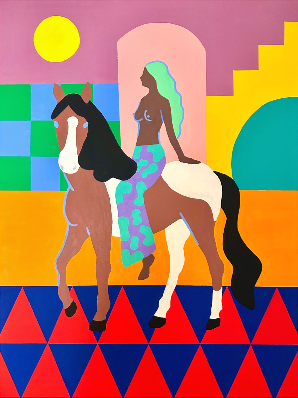 Sunset Ride Acrylic on Canvas 61 × 81 cm