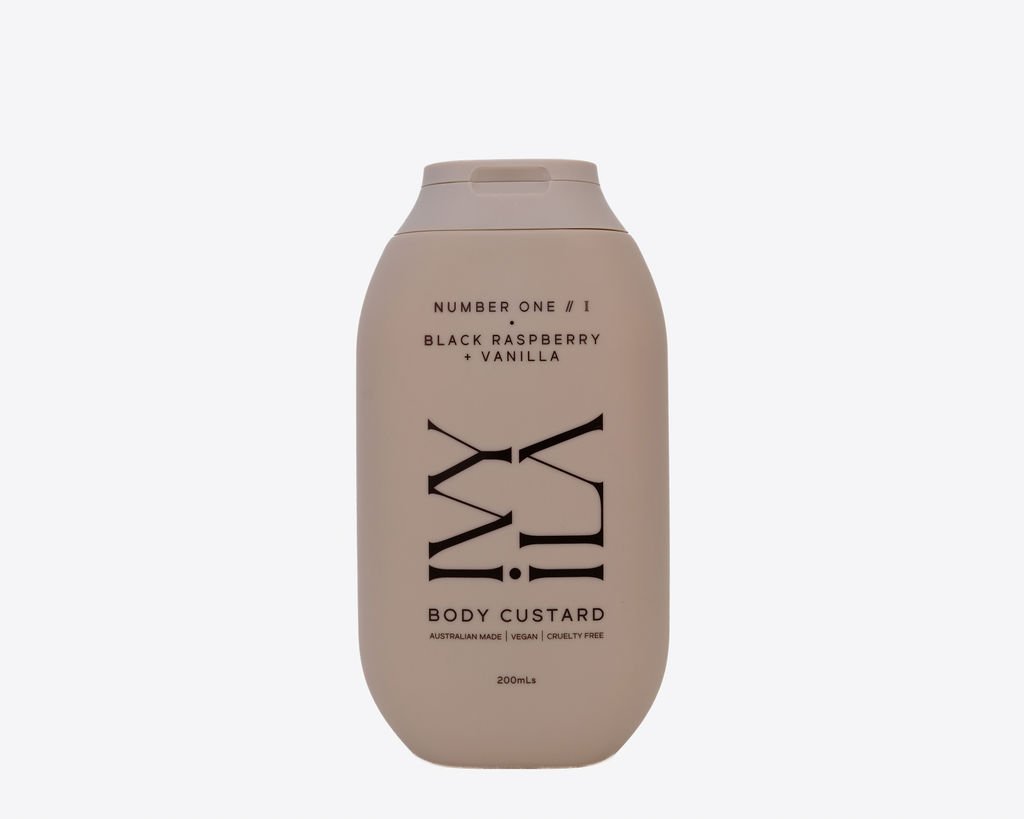 IVY ILA | number one // I | black raspberry + vanilla body custard