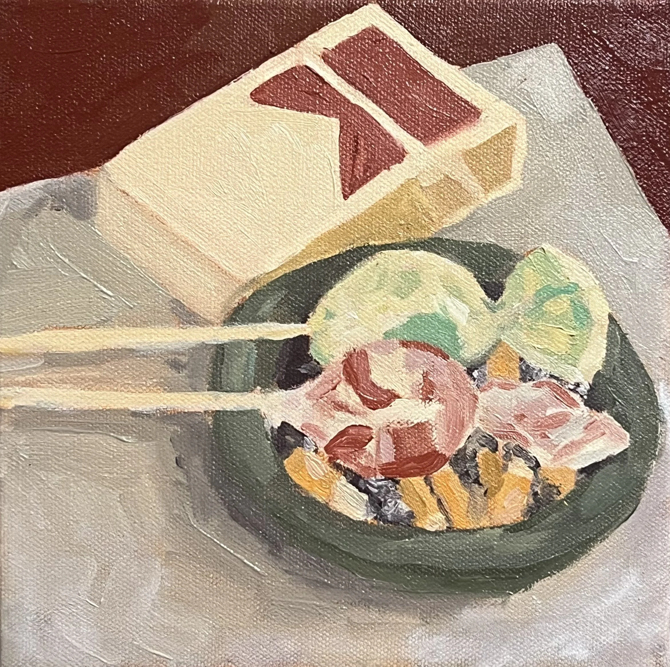 "Stale Sweetness"
8x8, Oil On Canvas 
2025