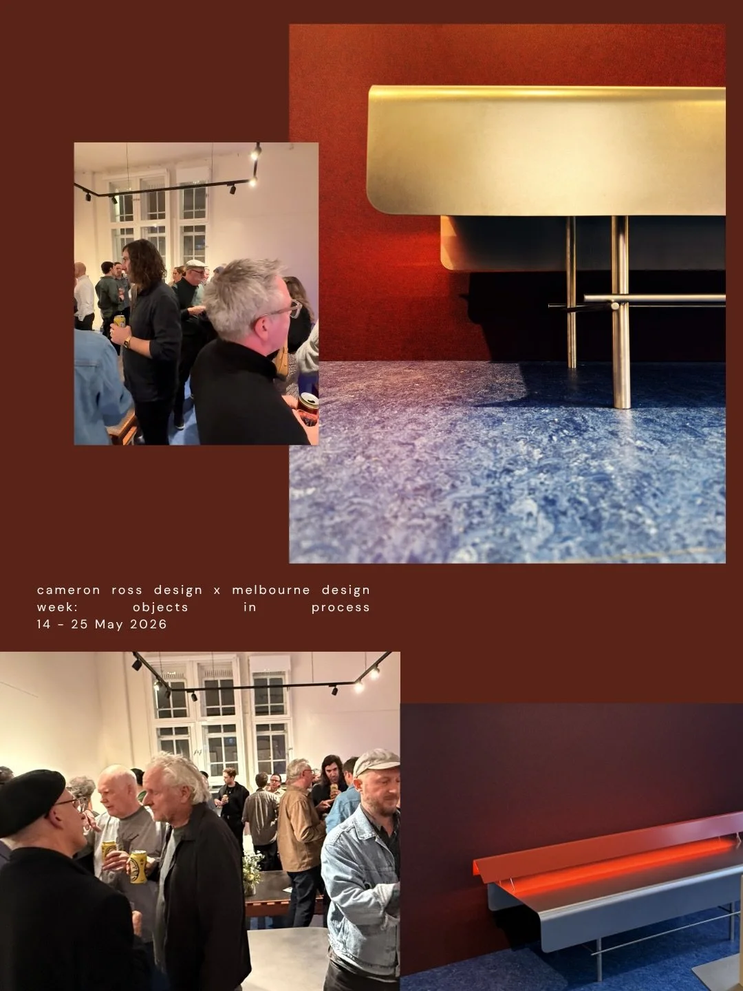 Big first weekend, with hundreds of people through the showroom across opening night and the days following. 
Thanks to everyone who&rsquo;s stopped by, had a look and spent time with the work.

Thanks @cleancollectiveofficial for supplying drinks at