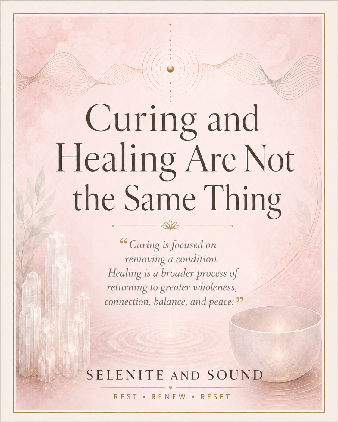 Curing and Healing Are Not the Same Thing