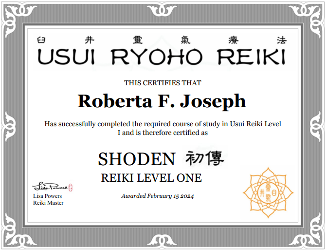 Shoden certificate, 2024