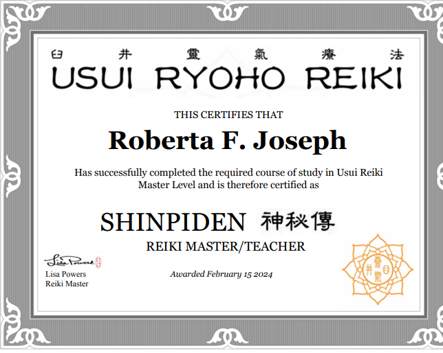 Shinpiden certificate, 2024