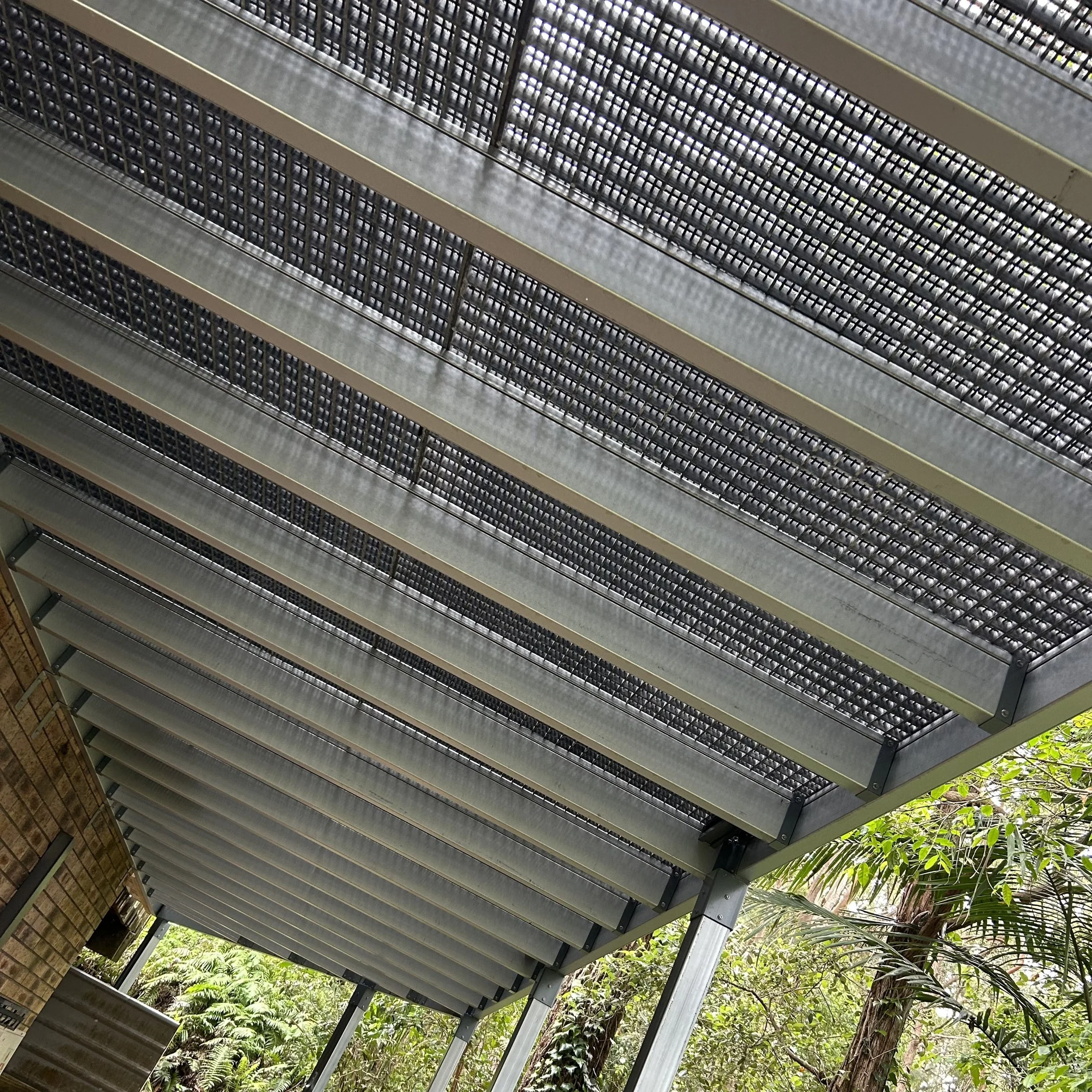 Commercial FRP deck walkways with steel framing completed by Platinum Decks for safety