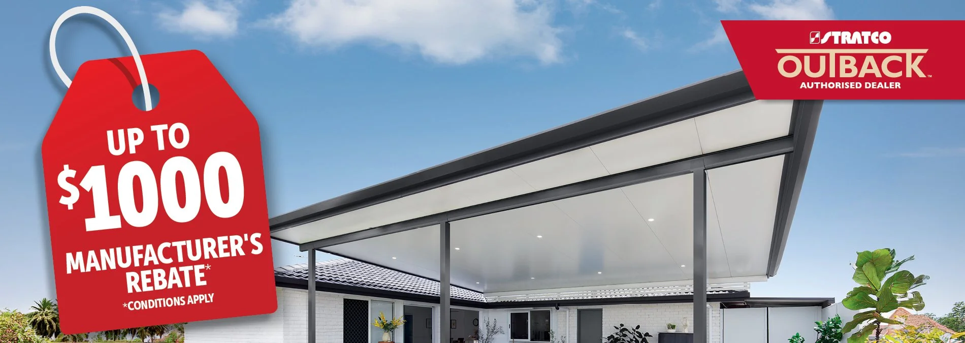 Stratco Outback - $1000 Manufacture's Rebate