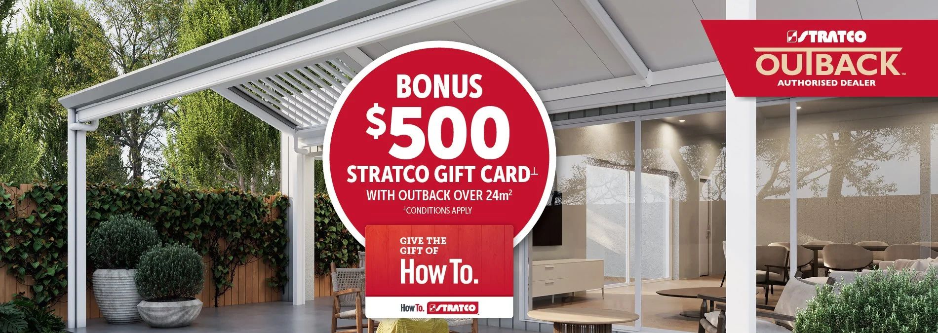Bonus $500 Stratco Gift Card