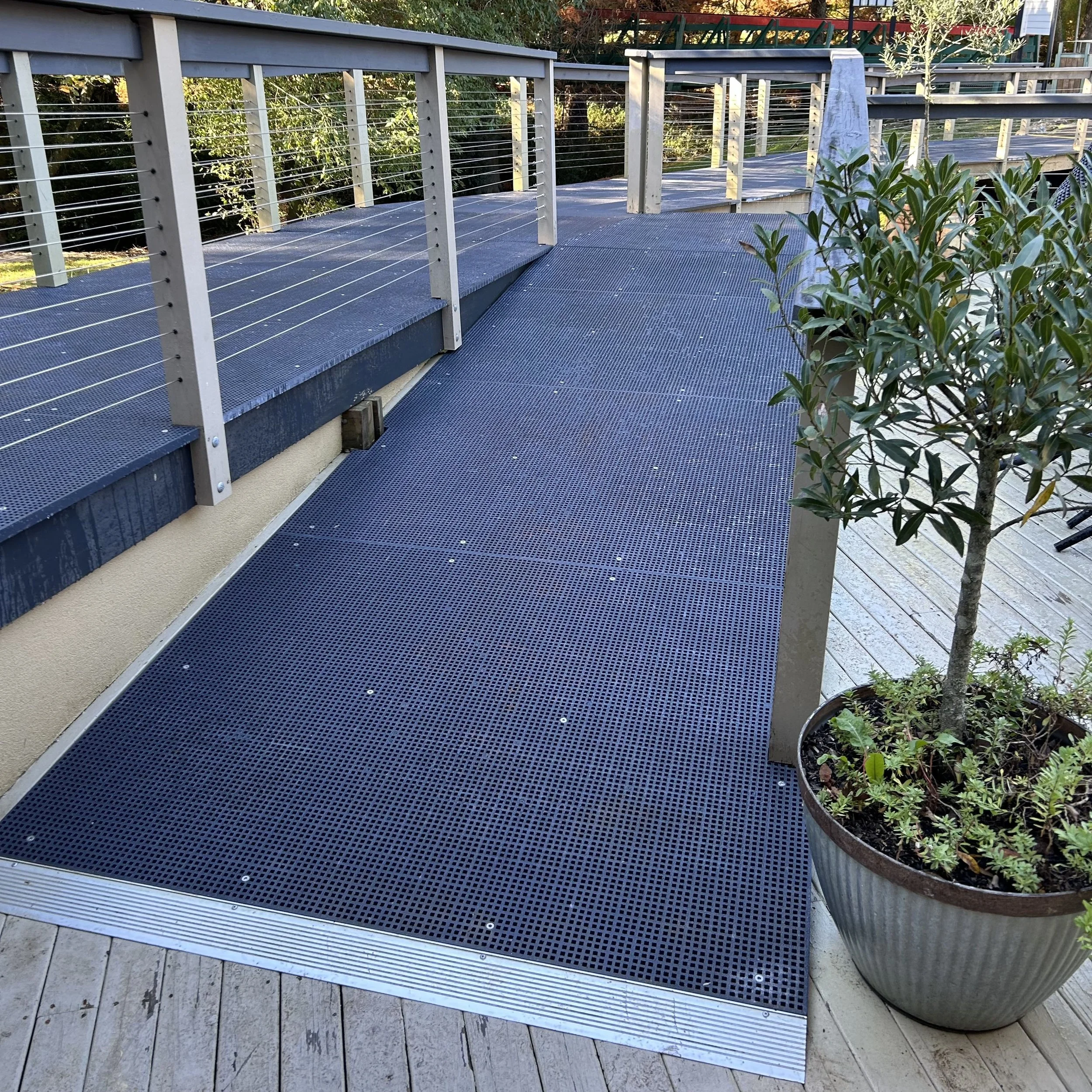 Commercial FRP deck walkways completed by Platinum Decks for safety