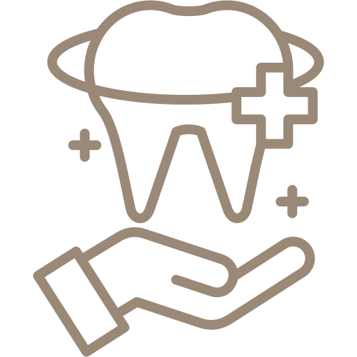 A stylized illustration of a hand holding a medicine capsule with a planet and galaxy elements surrounding it.
