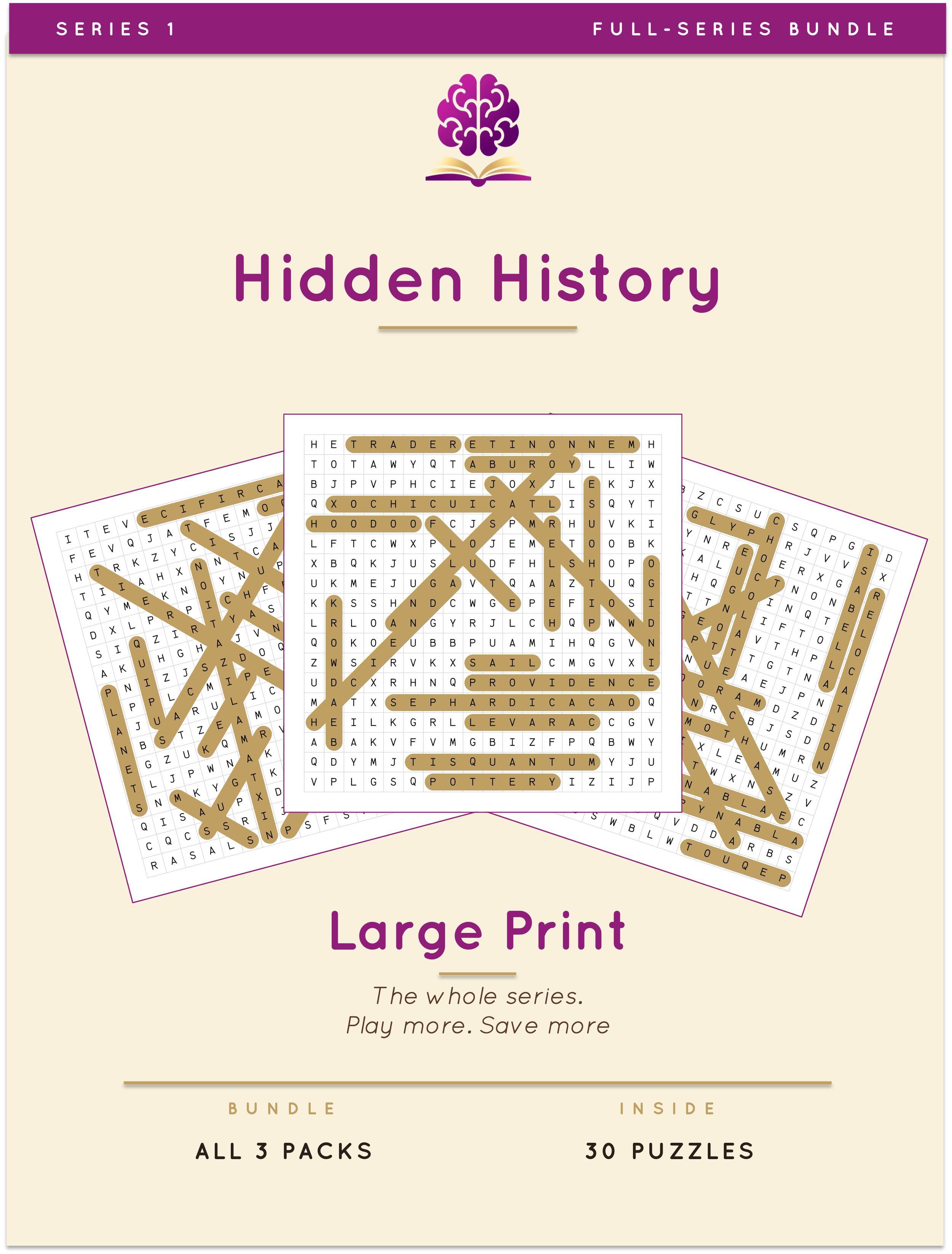 Large print word search puzzle book
