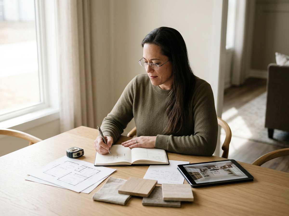 Jessica creating a personalized home organization plan