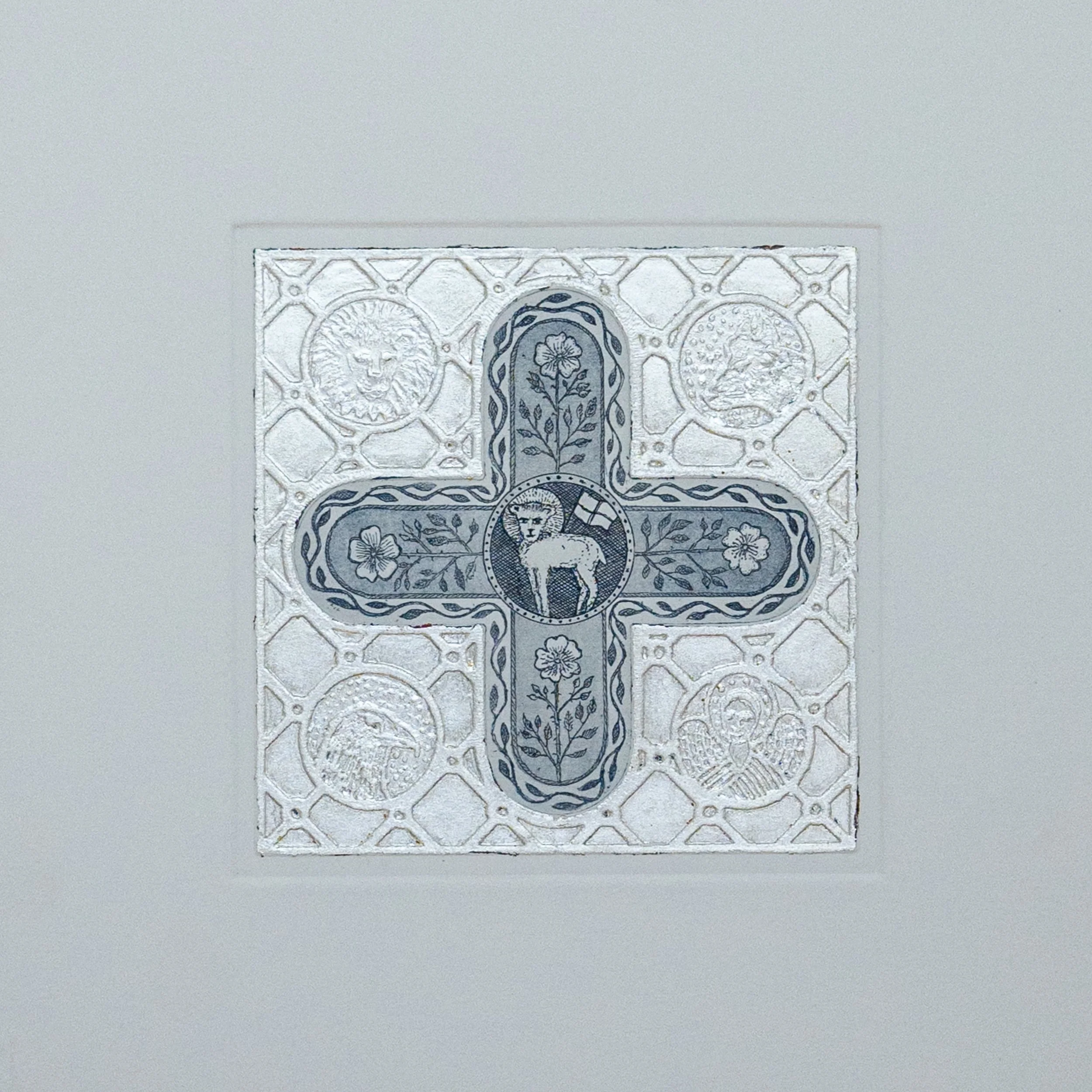 Grafika srebro płatkowe, 16 x 16 cm, bez oprawy, cena 649PLN [S0100]