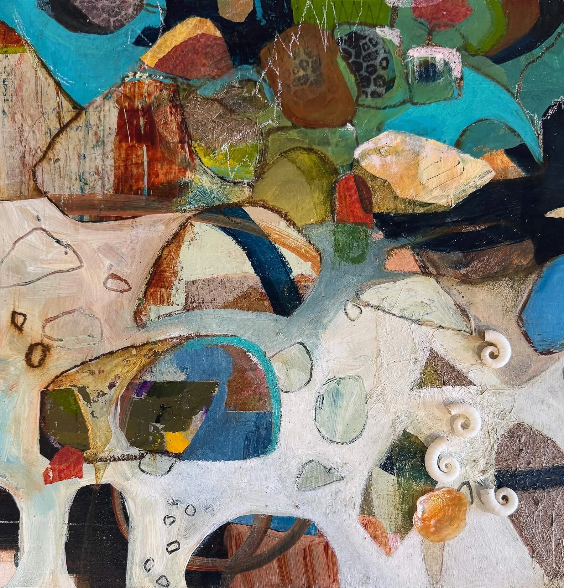 Low Tide · Original Mixed Media Painting
