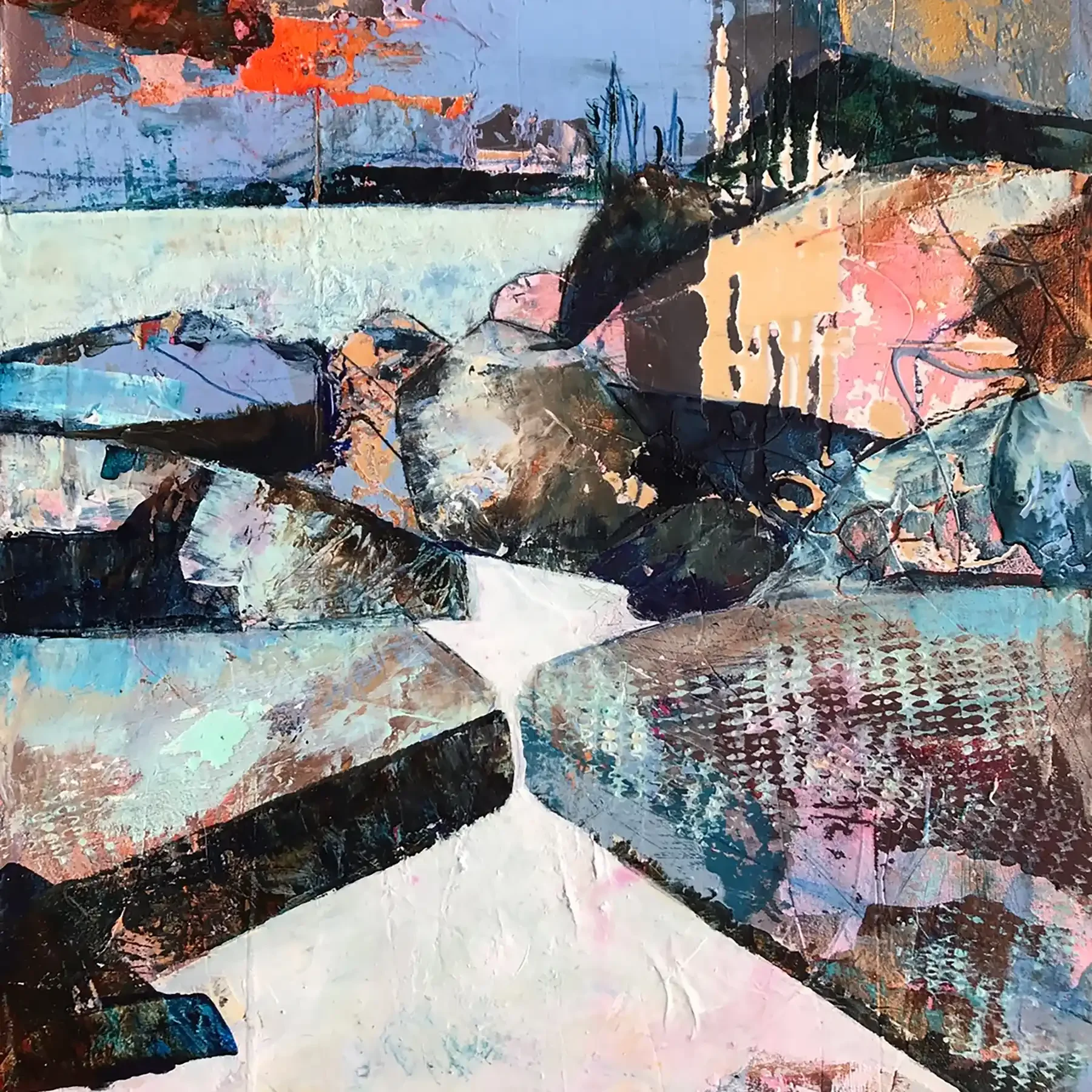 GREENMOUNT · 30 × 30 cm · mixed media on board · 2023 · Sold