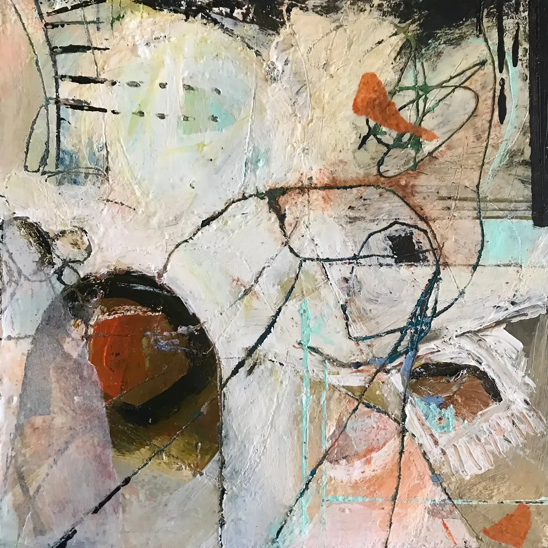 ROCKPOOL V · 15 × 15 cm · mixed media on board · 2023 · Sold
