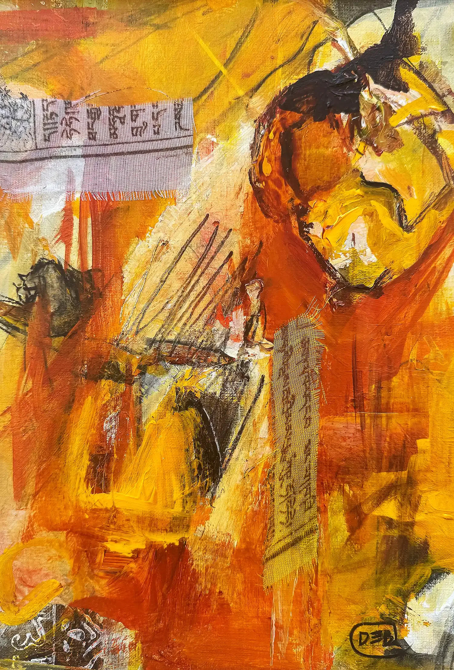 JUICE OF THE JUNGLE 2 · 20 × 29 cm · mixed media on paper mounted on wood panel · 2025