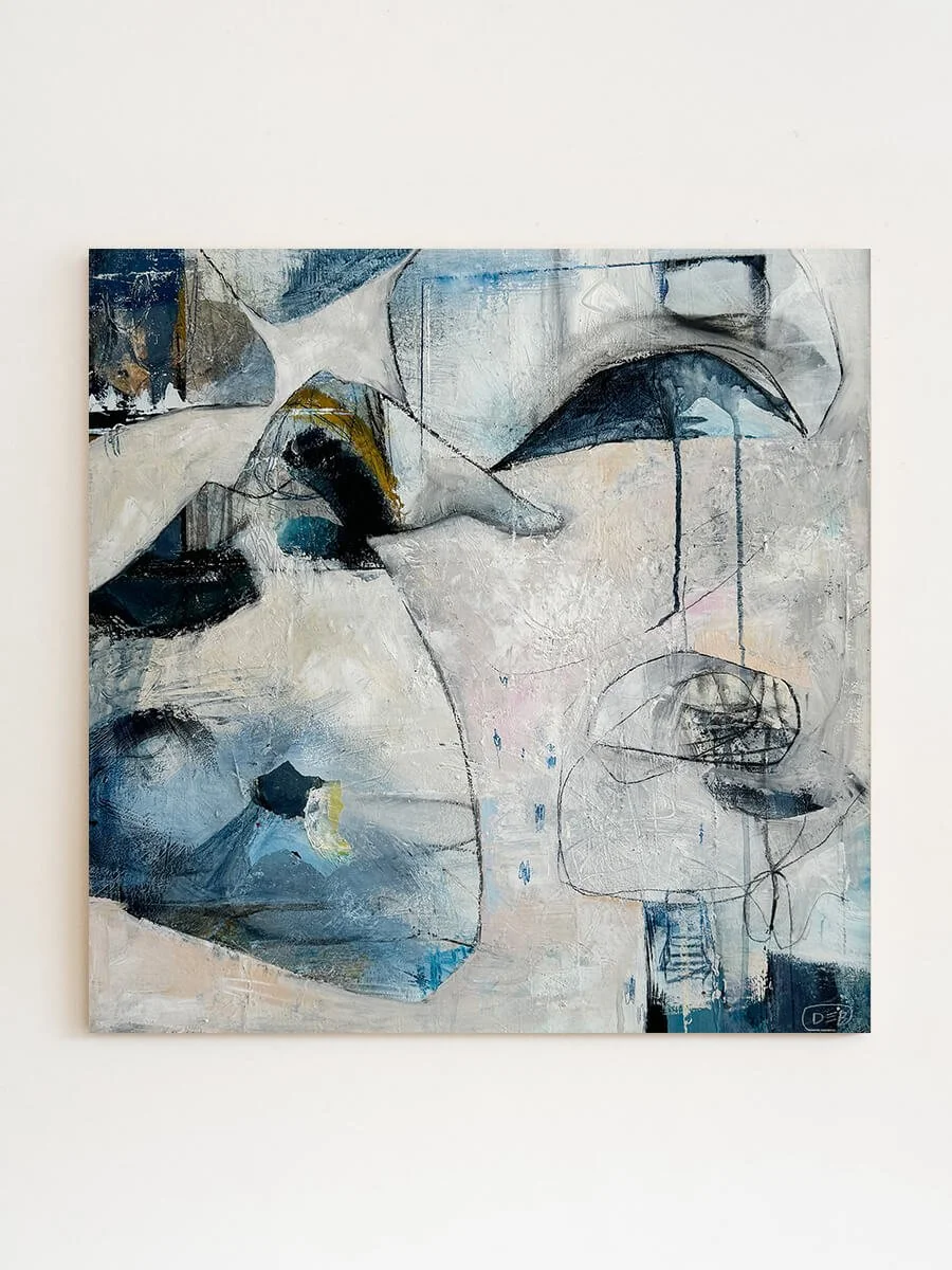 Manta Ray · Original Abstract Coastal Painting