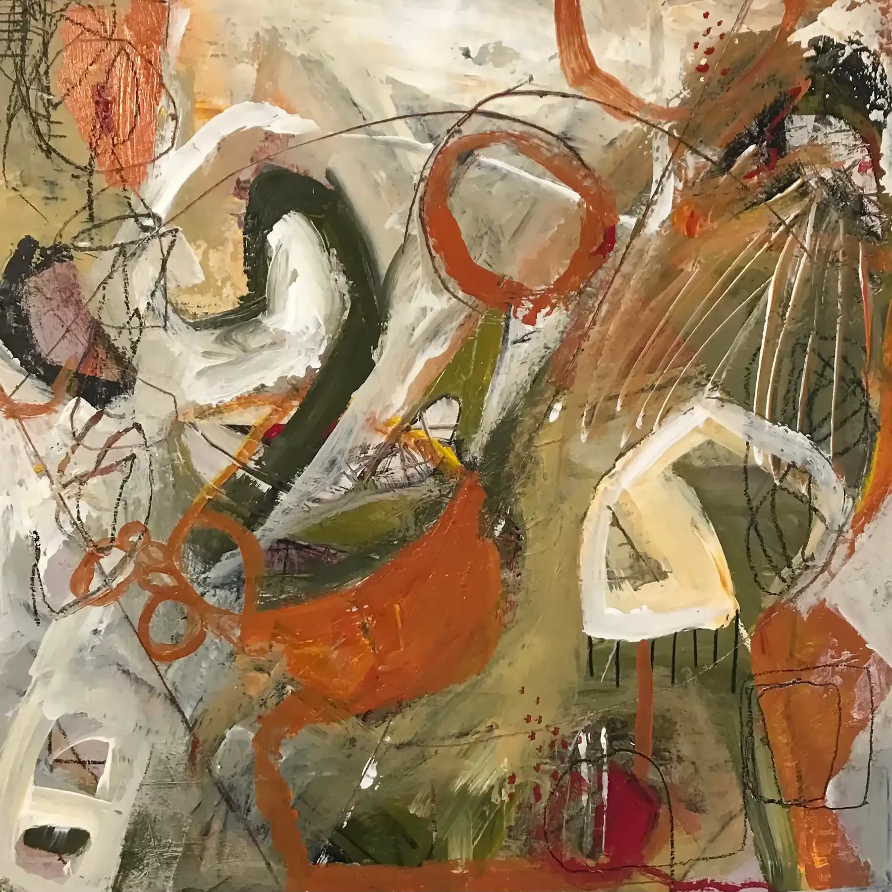 KELP · 30 × 30 cm · mixed media on board · 2023 · Sold