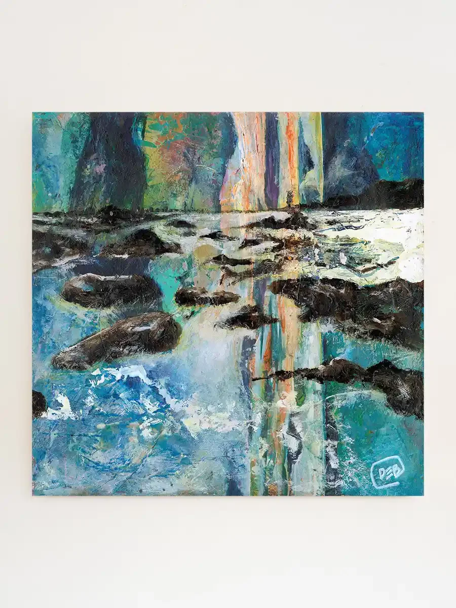 Reflections · Original Abstract Coastal Painting