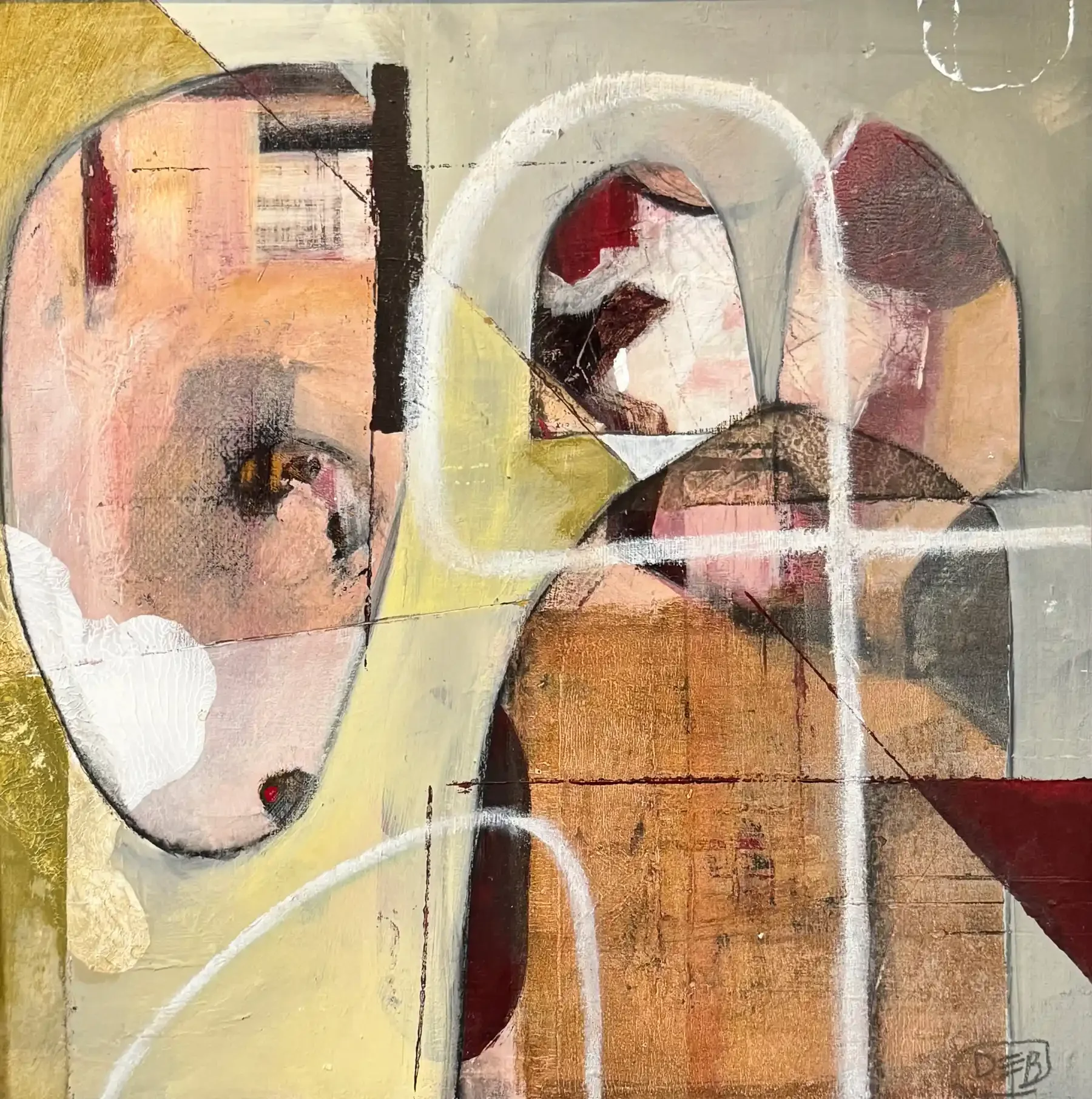 BARNACLE · 30 × 30 cm · mixed media on canvas · 2024