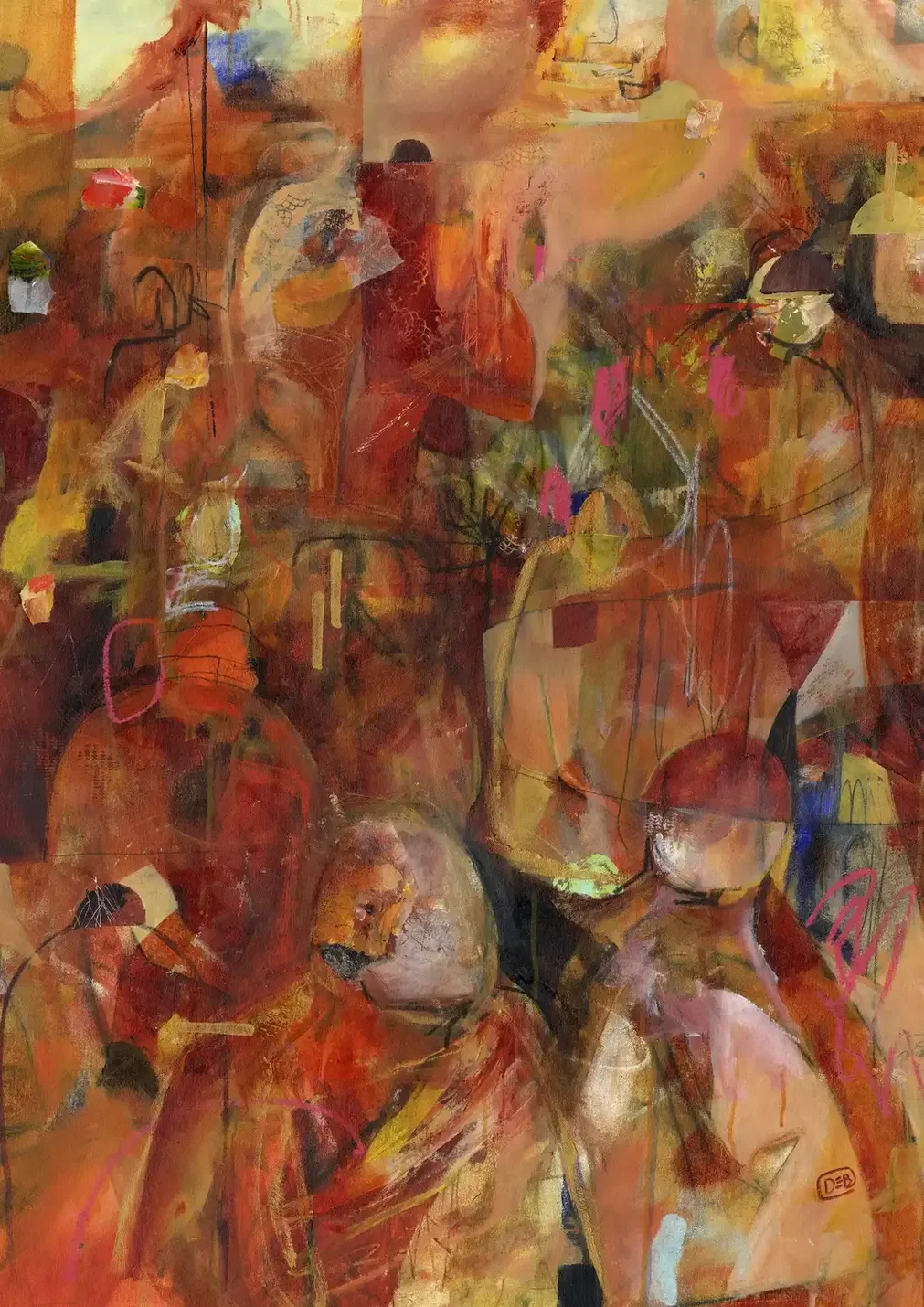 STILLNESS IN THE CHAOS · mixed media on canvas · 2025 · Sold