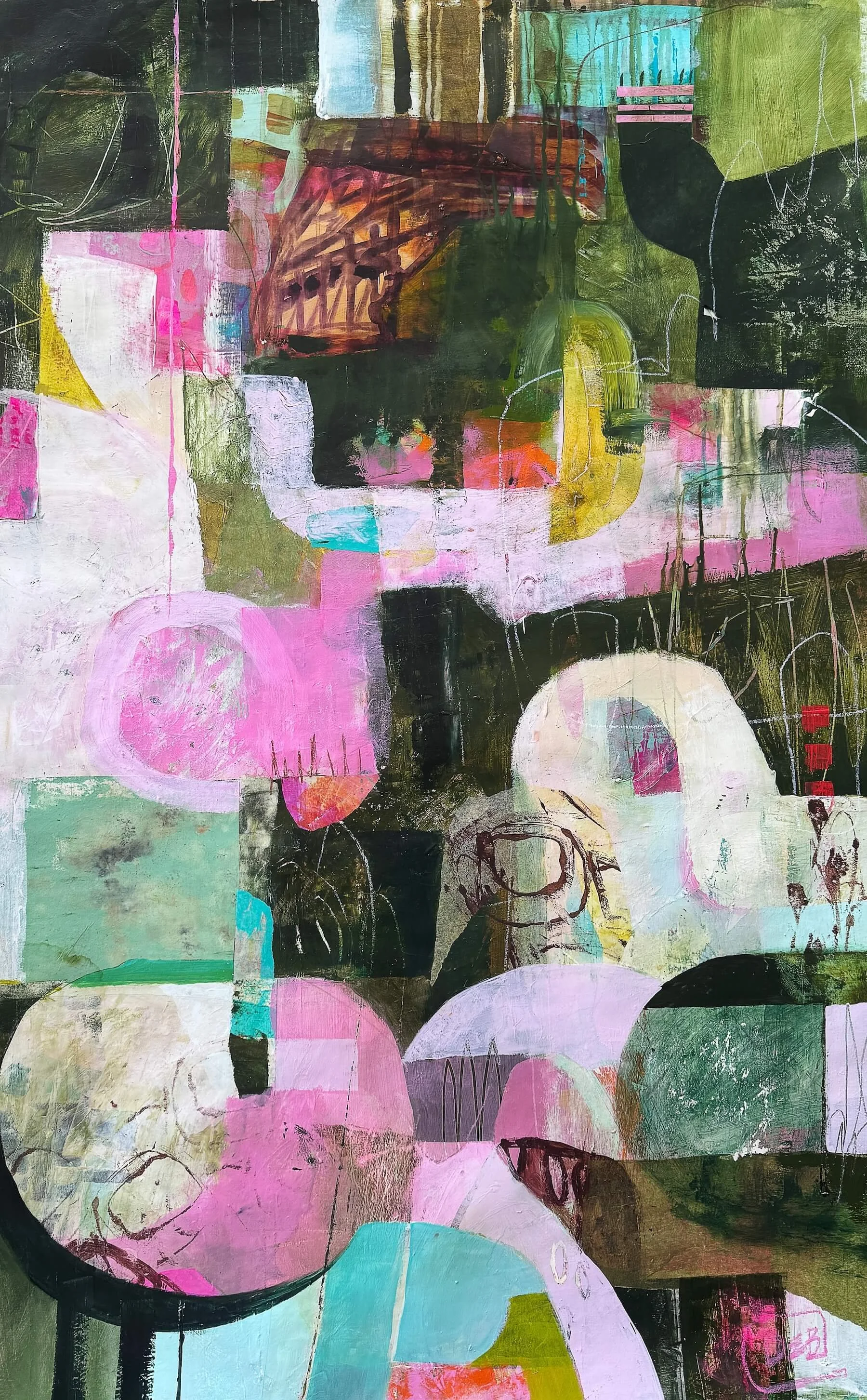 Secrets Beneath The Surface · Original Mixed Media Painting