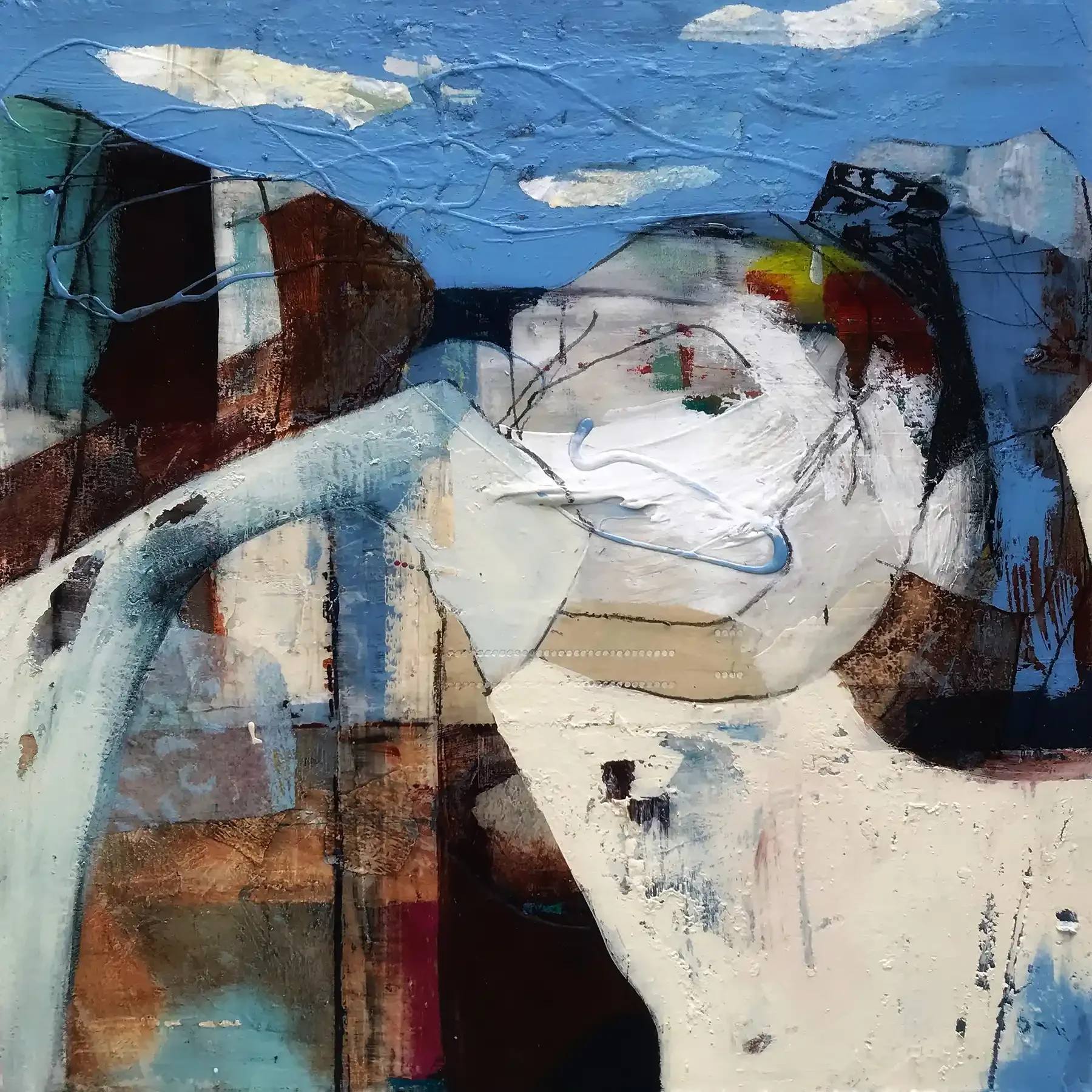 GRATITUDE · 30 × 30 cm · mixed media on board · 2023 · Sold