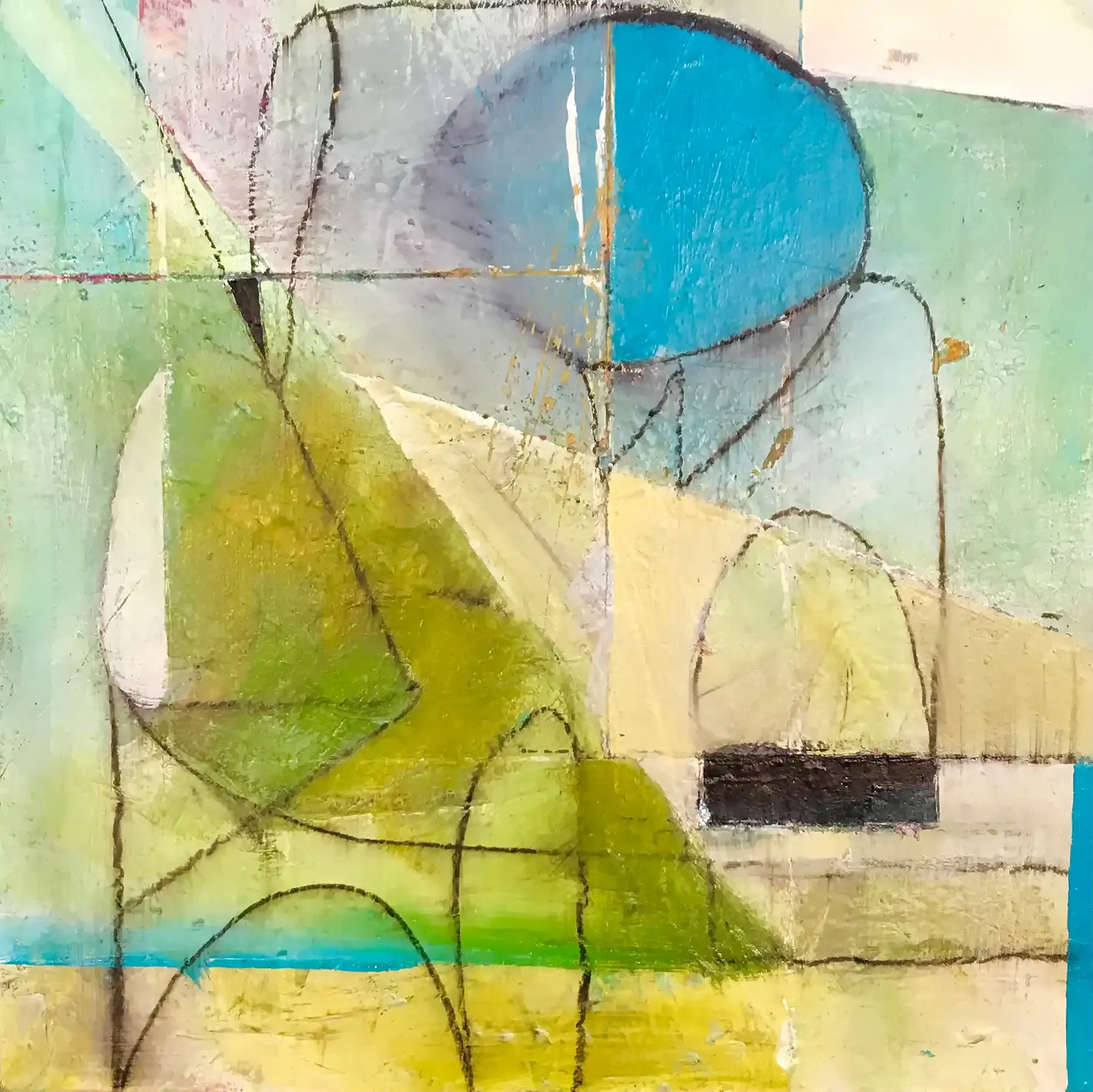 ROCKPOOL VII · 20 × 20 cm · mixed media on board · 2024 · SOLD