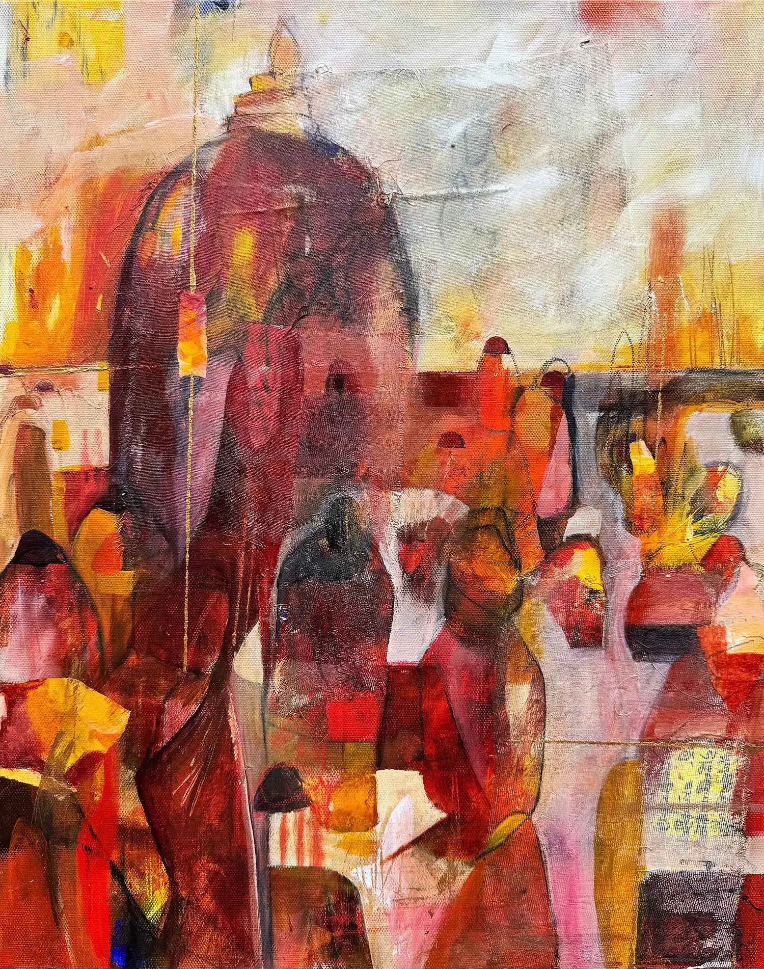 MEDITATION IN MOTION · 39 × 49 cm · mixed media on canvas · 2025 · Sold
