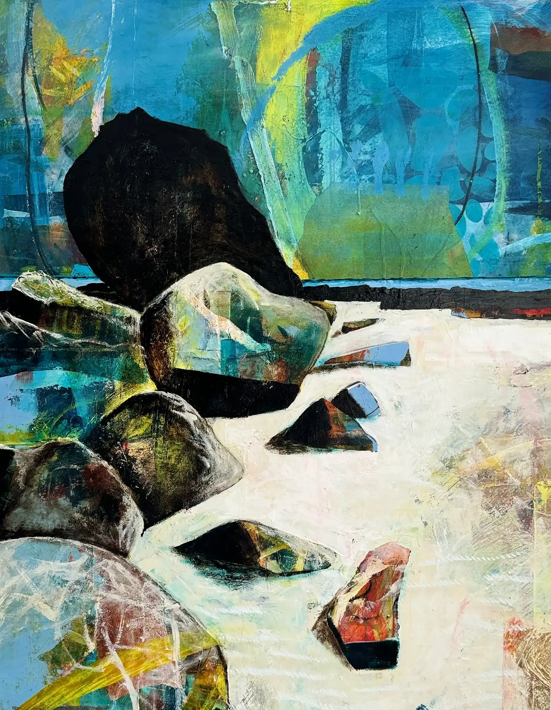DAYS LIKE THIS · 70 × 110 cm · mixed media on board · 2024 · SOLD